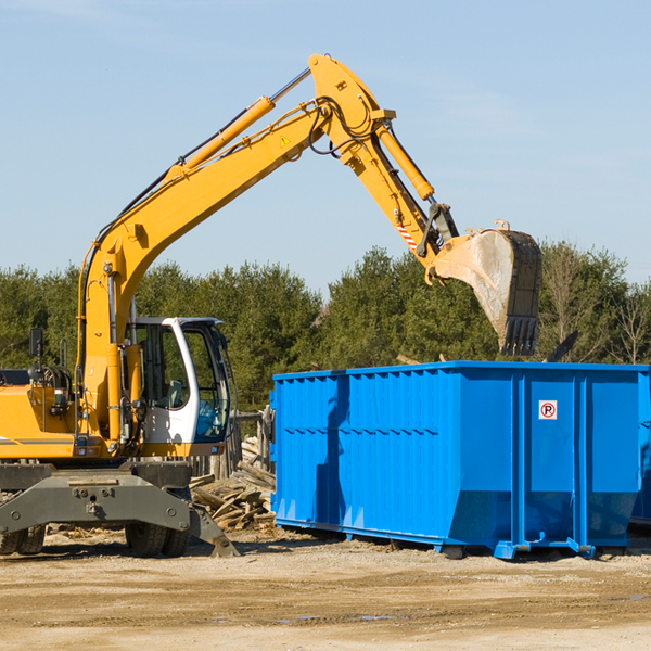 what size residential dumpster rentals are available in Bradford RI